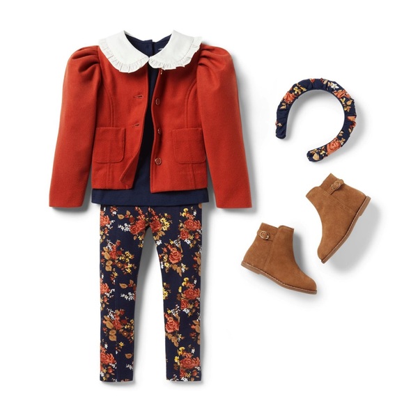 NEW WOT Janie&Jack Set of Floral Ponte Pants - Picture 7 of 10